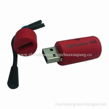 USB 2.0 Flash Memory Drive, 128MB-64GB Capacity Range, Logo Design, Soft PVC Materials